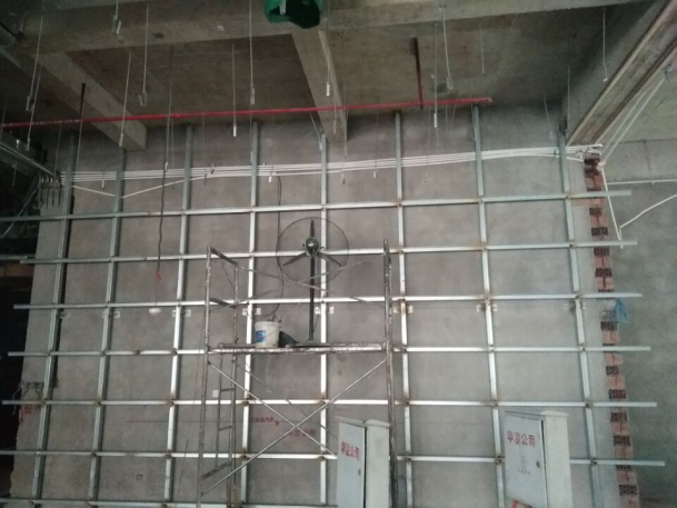 朗天通訊，室內裝修工程，墻面處理